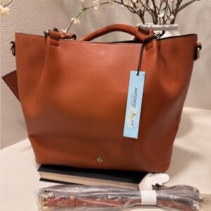 ANTONIO MELANI Cinched Leather Tote